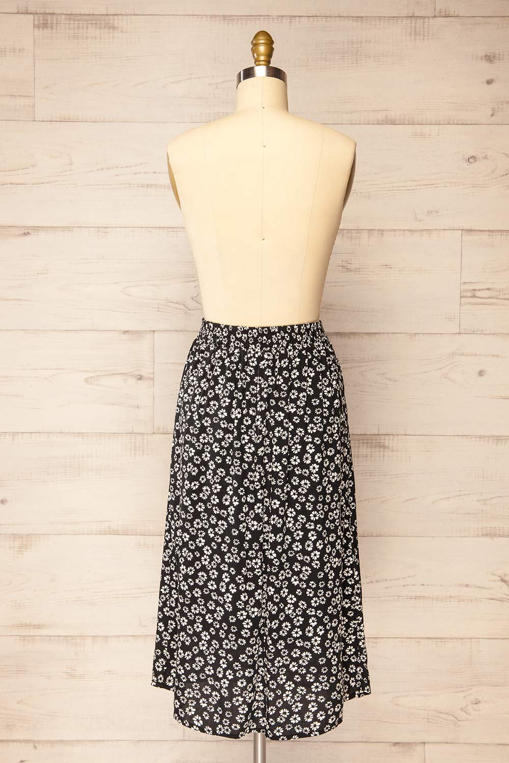 Calliandra A-Lined Midi Floral Skirt | La petite garçonne  back view