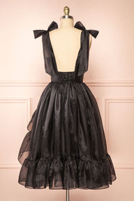 Striped Organza Belt Dress Callidora