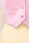 Callum Pink Tailored Vest | La petite garçonne bottom
