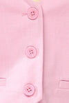 Callum Pink Tailored Vest | La petite garçonne fabric