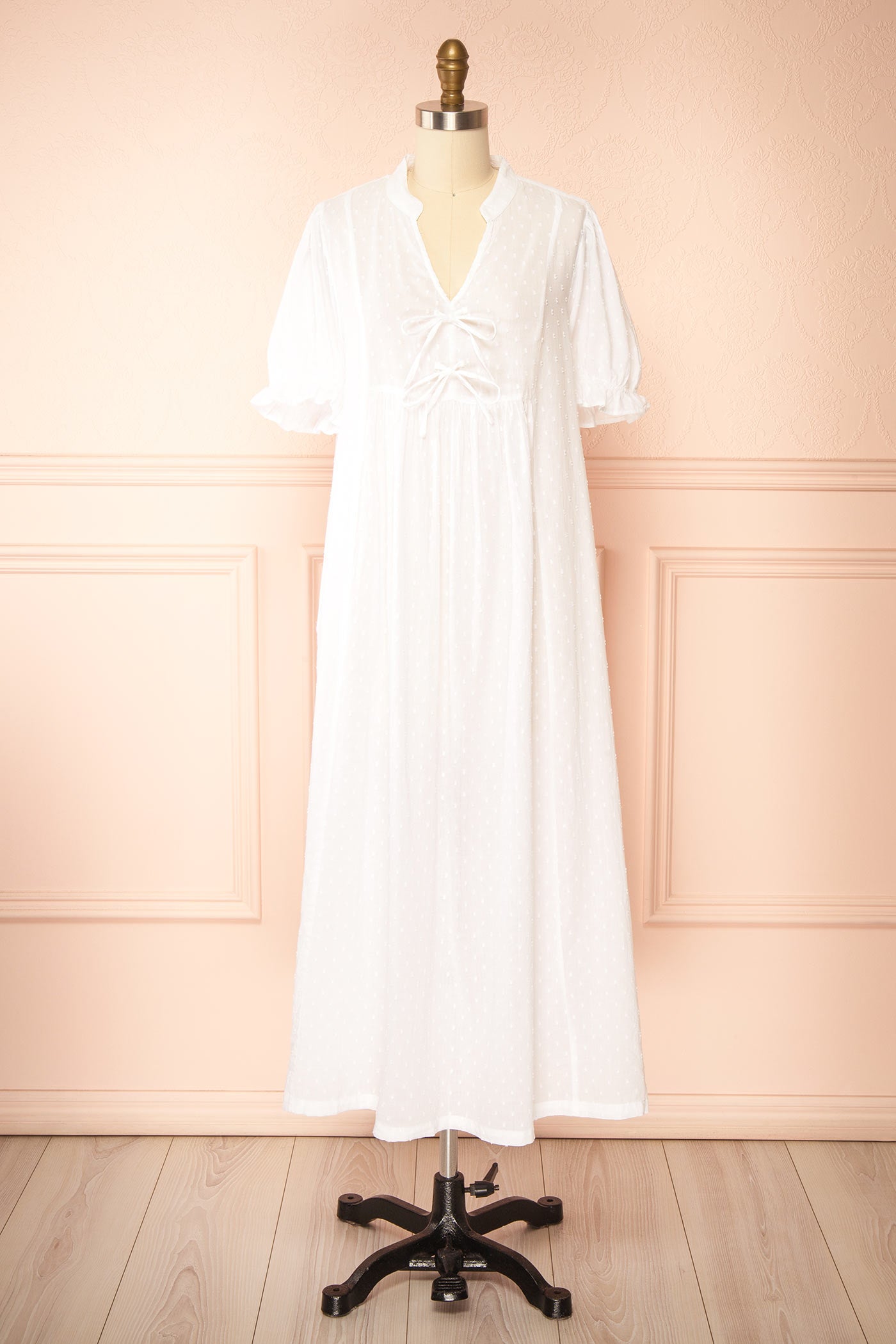Calvina White Nightgown with Pockets by April Cornell | Boutique 1861 front