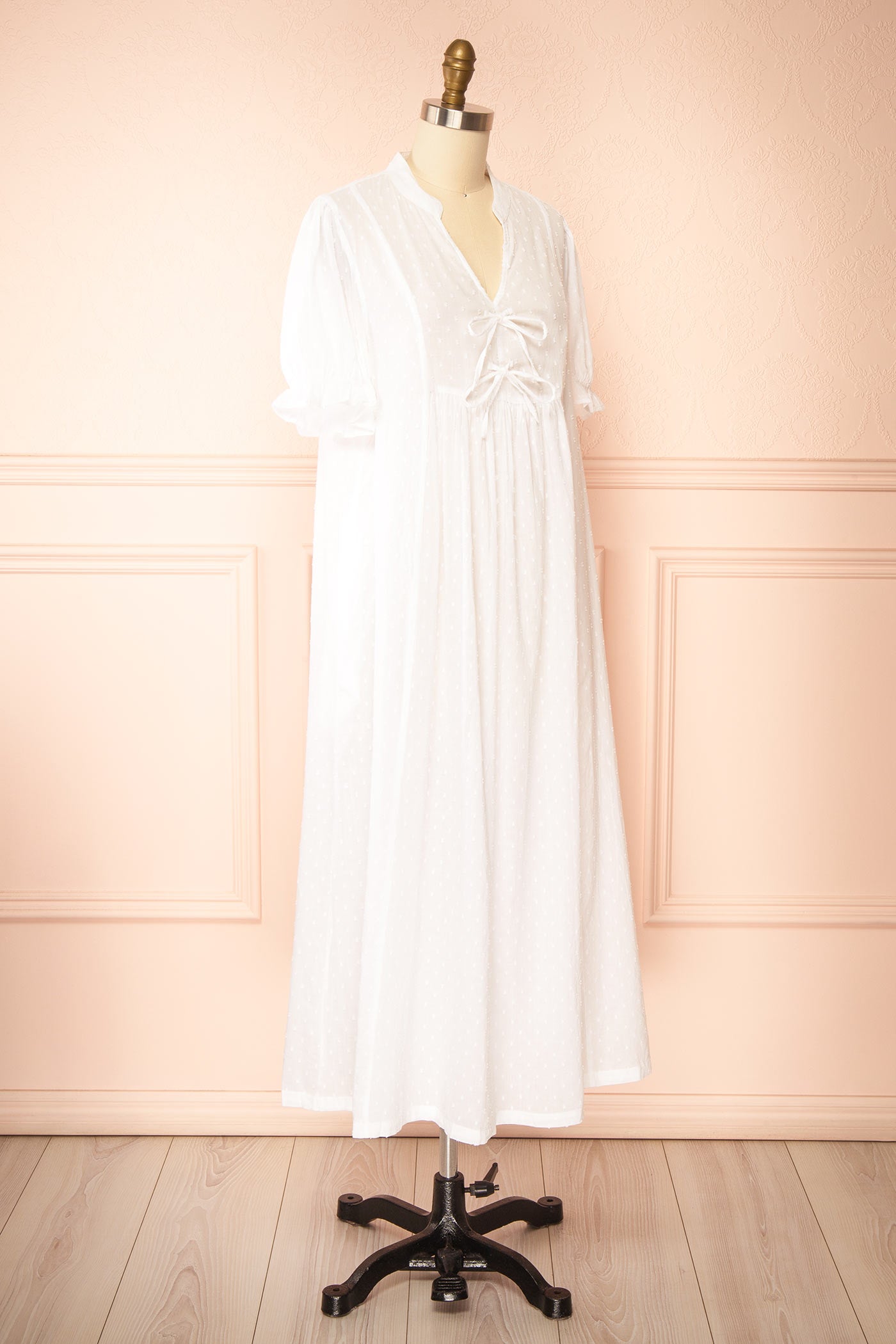 Calvina White Nightgown with Pockets by April Cornell | Boutique 1861 side 