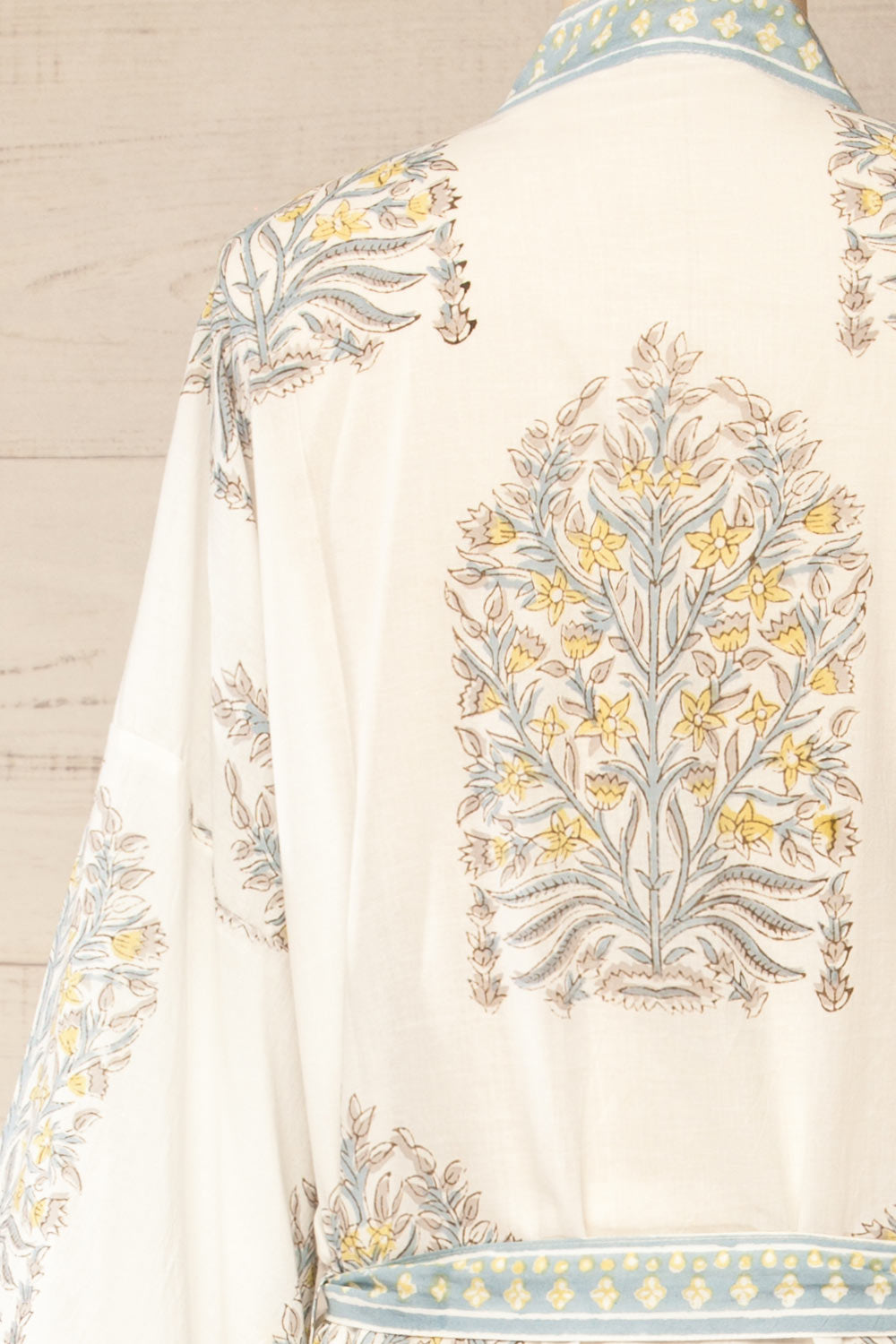Cambria Watercolour Floral Kimono Robe | Maison garçonne  back