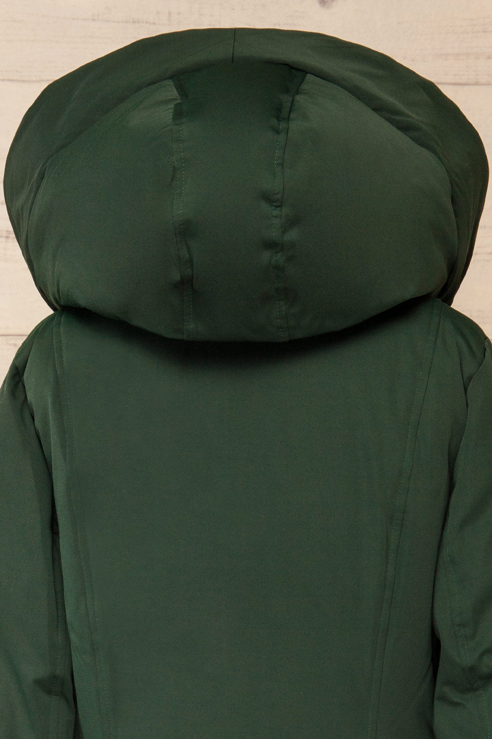 Camelia Green Quilted Soia&Kyo Parka w/ Hood | La Petite Garçonne back hood