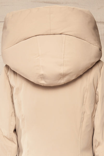 Camelia Ivory Quilted Soia&Kyo Parka with Hood | La Petite Garçonne back  close-up