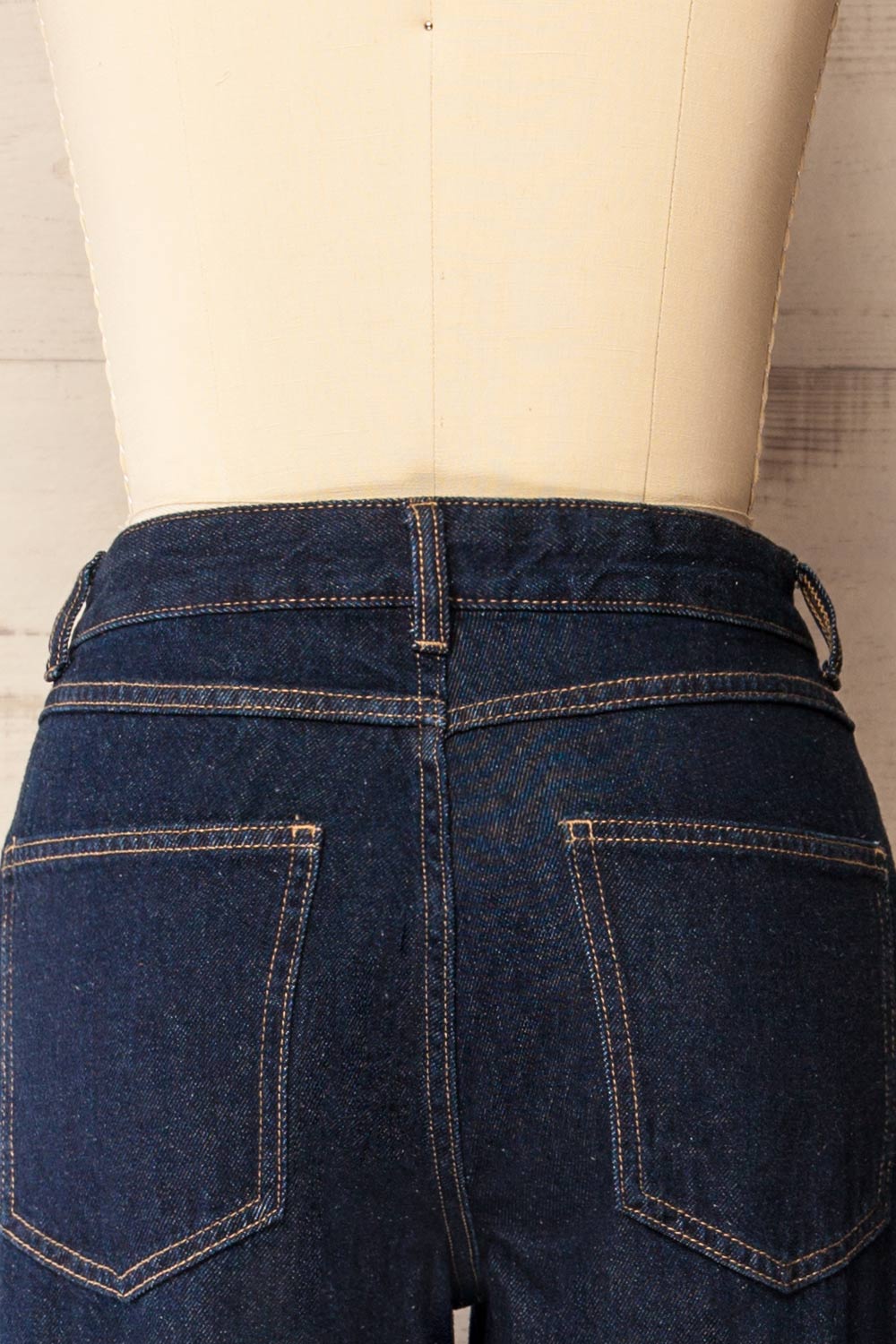 Canberra Mid-Rise Denim Pants | La petite garçonne back