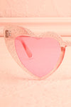 Cancun Pink Glossy Heart-Shaped Sunglasses | Boutique 1861 close-up