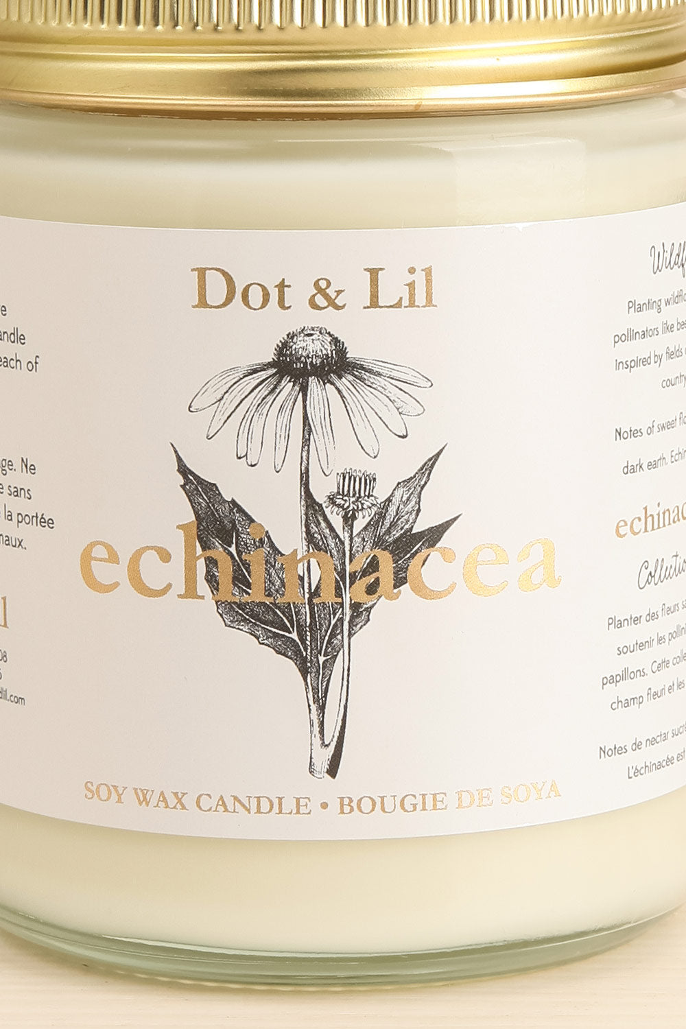 Echinacea Wildflower Candle | Maison garçonne close-up