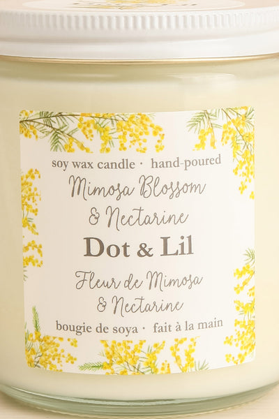 Mimosa Blossom & Nectarine Candle | La petite garçonne close-up