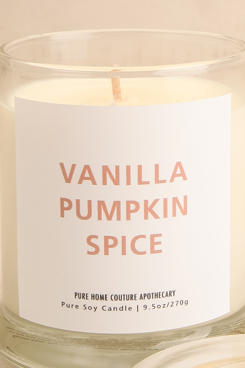 Vanilla Pumpkin Spice Candle | Maison garçonne open close-up