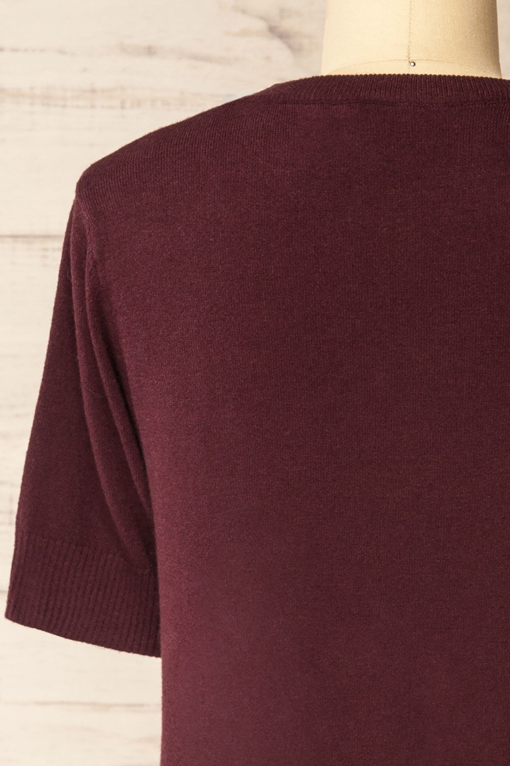 Cankaya Burgundy Soft Knit Top | La petite garçonne back