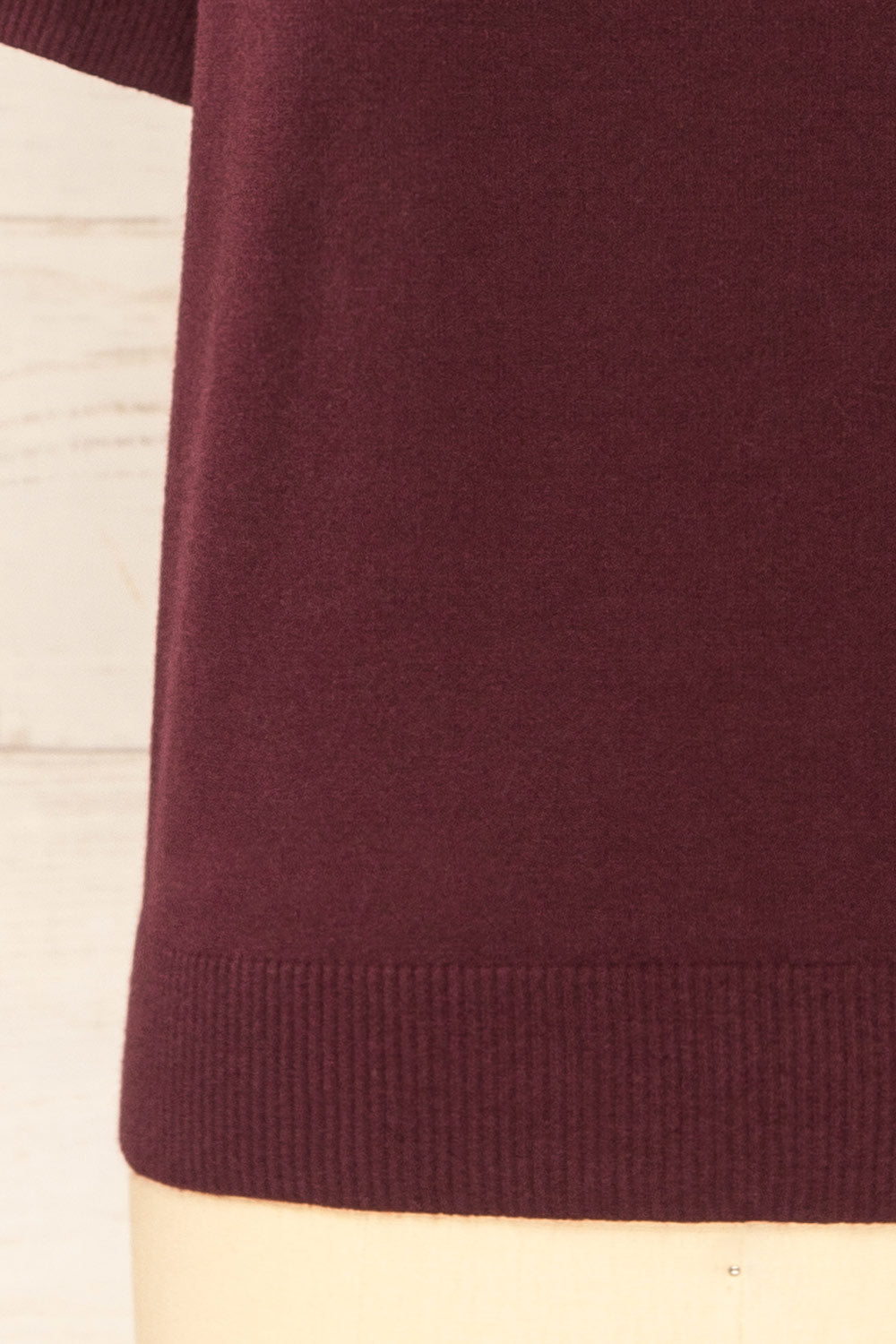 Cankaya Burgundy Soft Knit Top | La petite garçonne bottom 