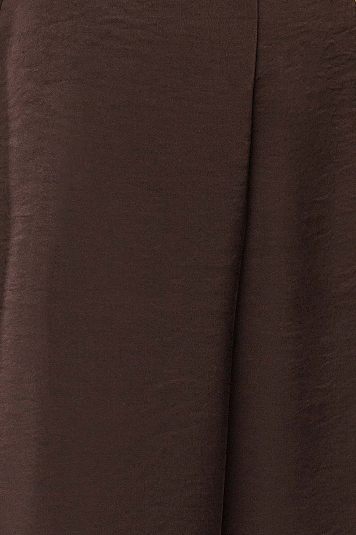 fabric view of Capas Brown High-Waisted Satin Wide-Leg Pants at La petite garçonne
