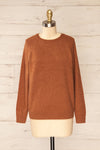 Carcasssone Brown Knit Sweater | La petite garçonne front view
