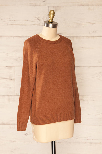 Carcasssone Brown Knit Sweater | La petite garçonne side view