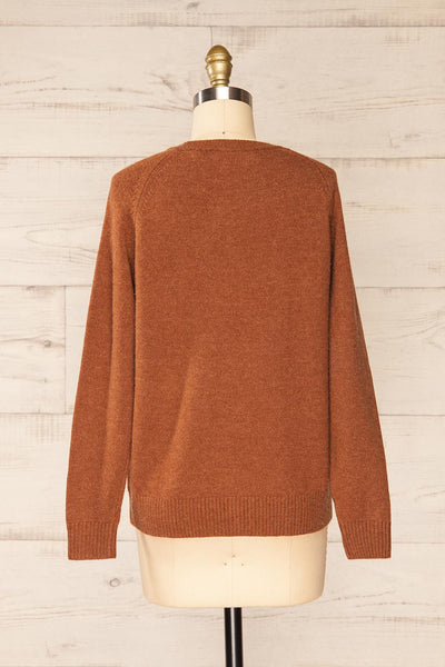 Carcasssone Brown Knit Sweater | La petite garçonne back view