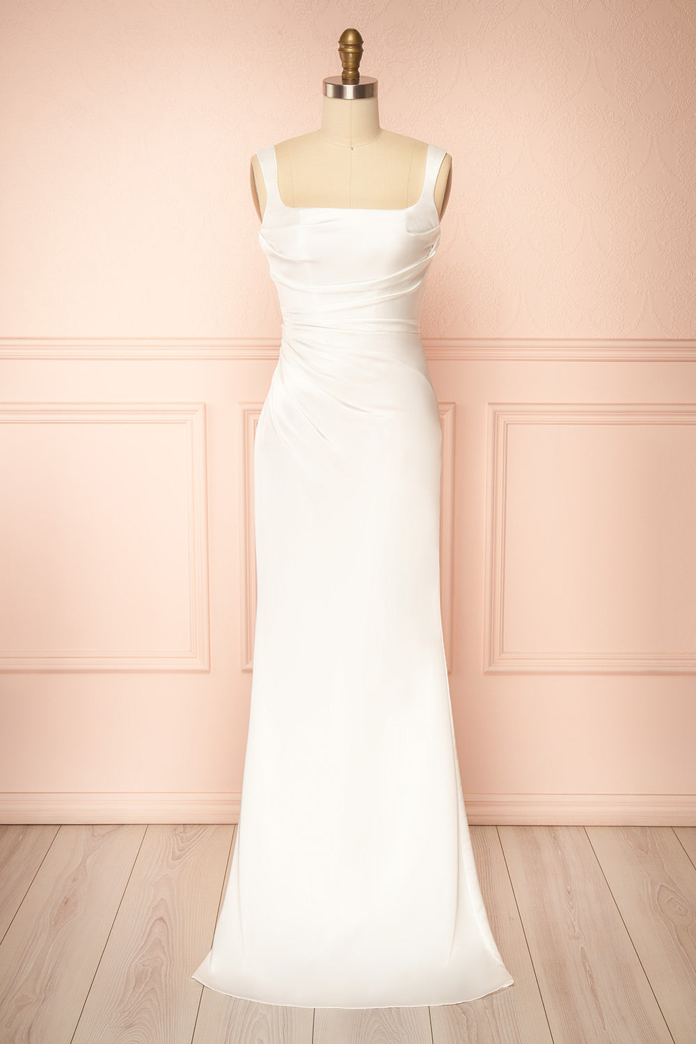 Carissa Satin Wedding Dress with Lace-Up Back | Boudoir 1861 front view