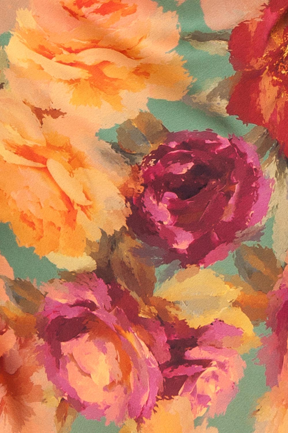 Carleena Vibrant Floral Satin Dress with Cut-Out | Boutique 1861 fabric 