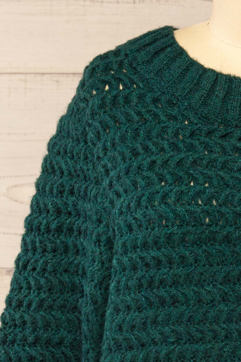 Carleton Green Knit Sweater | La petite garçonne front