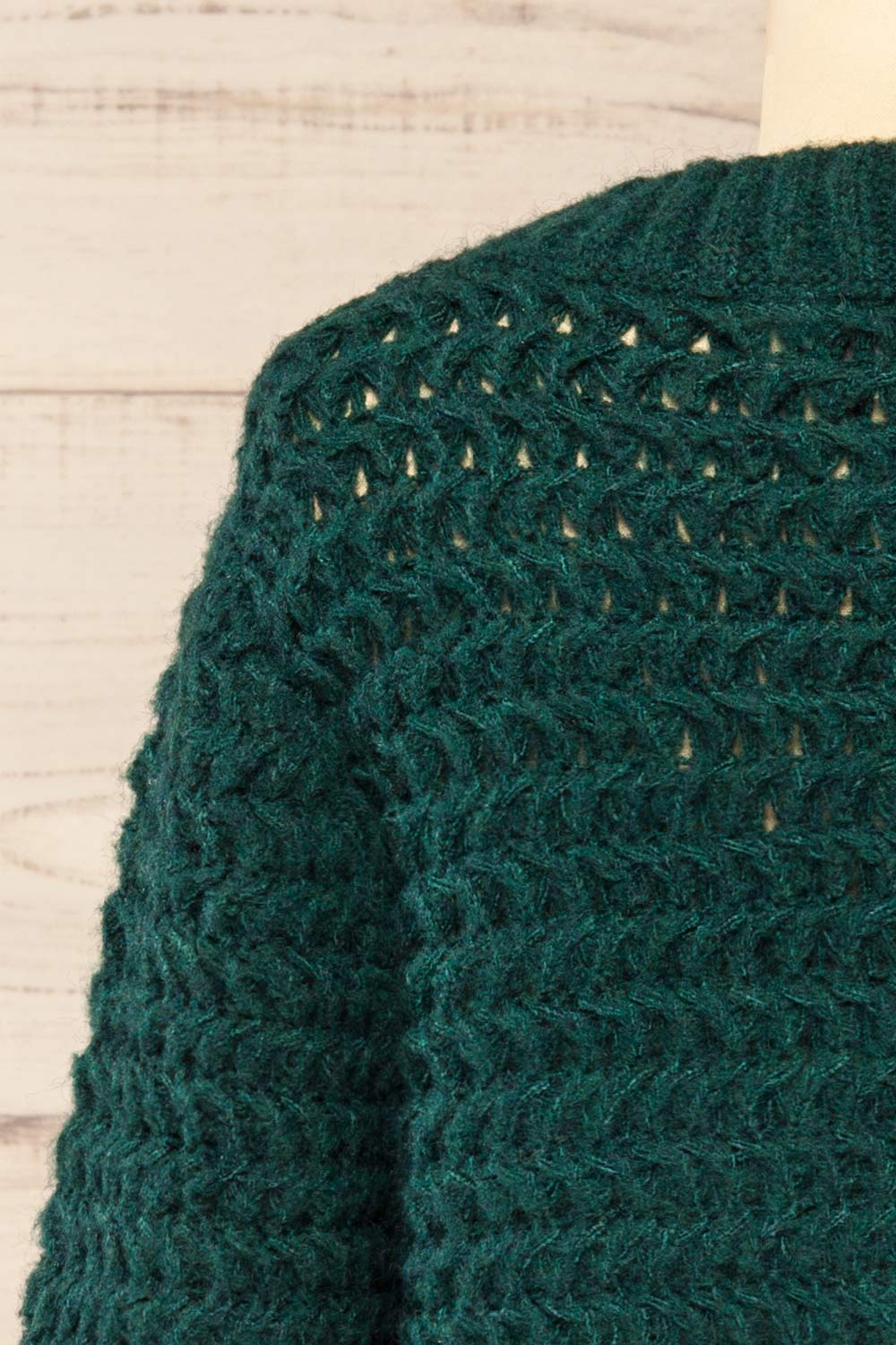 Carleton Green Knit Sweater | La petite garçonne back