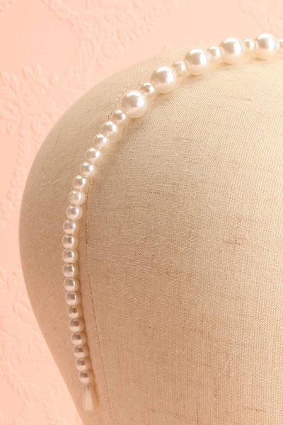 Carmisha Pearl Headband | Boutique 1861 head close-up