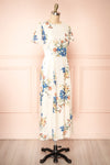 Carolina Floral Midi Dress w/ Slit | Boutique 1861 side view