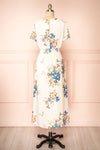Carolina Floral Midi Dress w/ Slit | Boutique 1861 back view