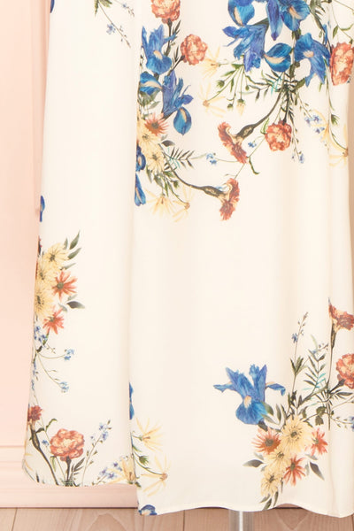 Carolina Floral Midi Dress w/ Slit | Boutique 1861  bottom