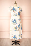 Carolina Floral Midi Dress w/ Slit | Boutique 1861 front plus size