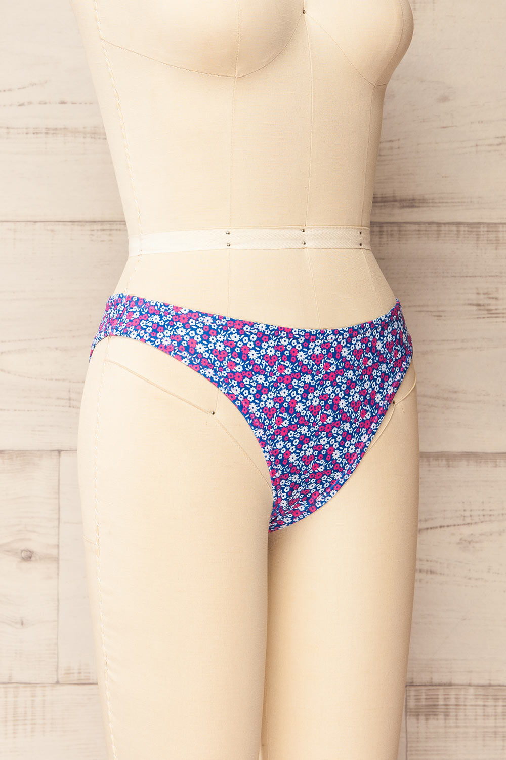 Carora Floral Blue Bikini Bottom | La petite garçonne  side view