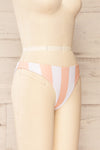 Carora Stripes Pink Striped Bikini Bottom | La petite garçonne side view