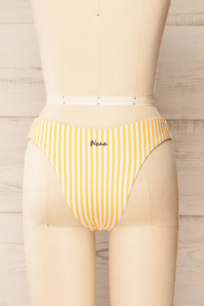 Carora Yellow Striped Bikini Bottom | La petite garçonne back view