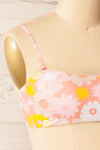 Carrenac Pink Floral Bikini Top | La petite garçonne side close-up