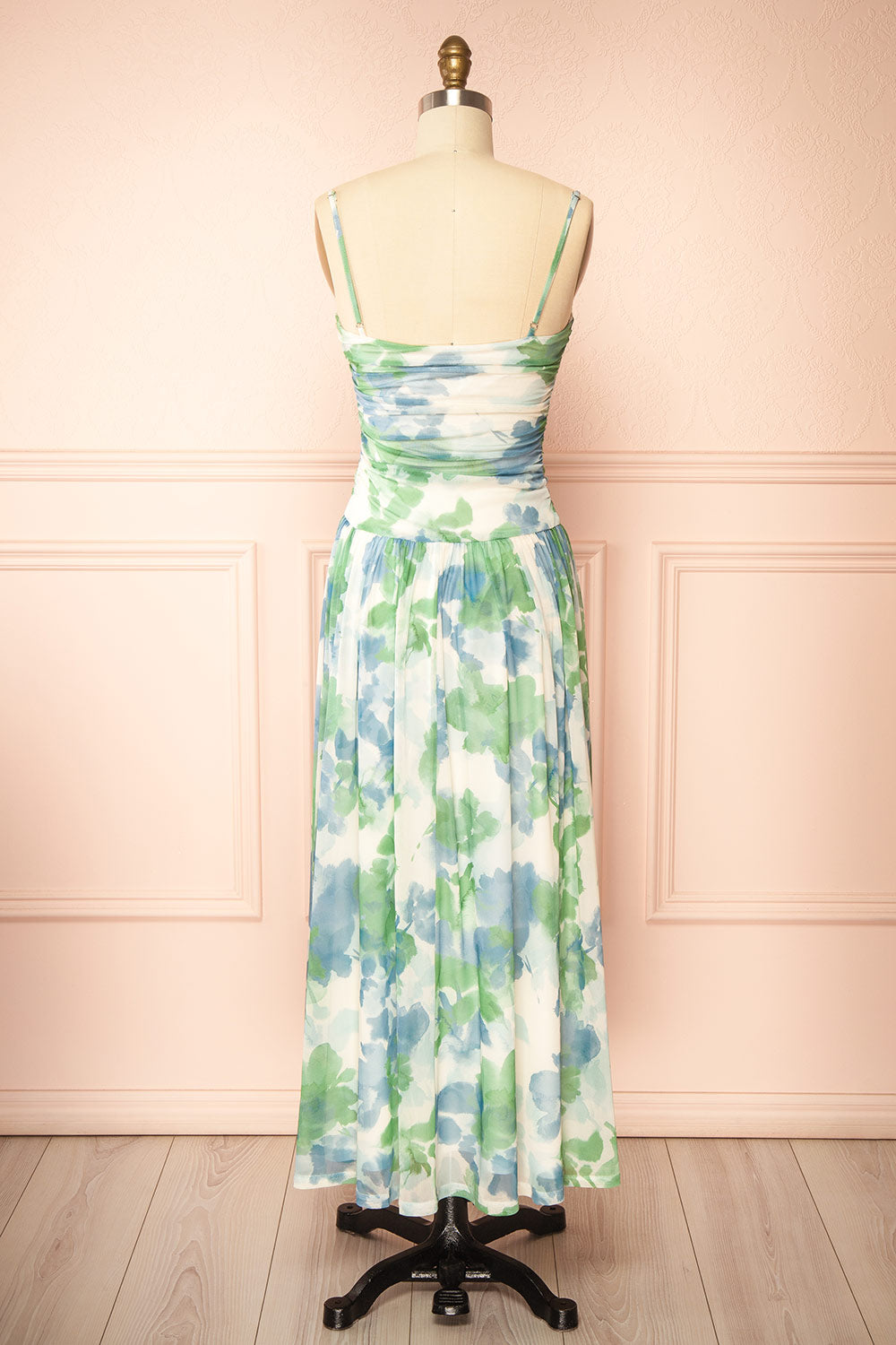 Carrye Drop-Waist Floral Midi Dress | Boutique 1861 back view