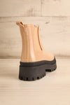 Carter Beige Faux-Fur Lined Platform Rain Boots | La petite garçonne back view