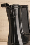 Carter Black Faux-Fur Lined Platform Rain Boots | La petite garçonne back close-up