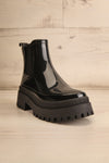 Carter Black Faux-Fur Lined Platform Rain Boots | La petite garçonne front view