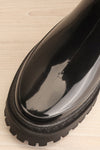 Carter Black Faux-Fur Lined Platform Rain Boots | La petite garçonne flat close-up