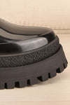 Carter Black Faux-Fur Lined Platform Rain Boots | La petite garçonne side front close-up