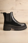 Carter Black Faux-Fur Lined Platform Rain Boots | La petite garçonne side view