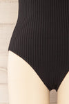 Casablanca Black Ribbed One-Piece Swimsuit | La petite garçonne bottom