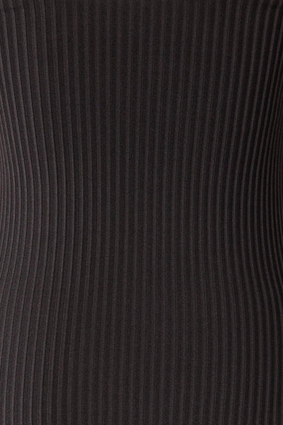 Casablanca Black Ribbed One-Piece Swimsuit | La petite garçonne fabric