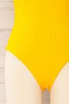 Casablanca Yellow Ribbed One-Piece Swimsuit | La petite garçonne bottom