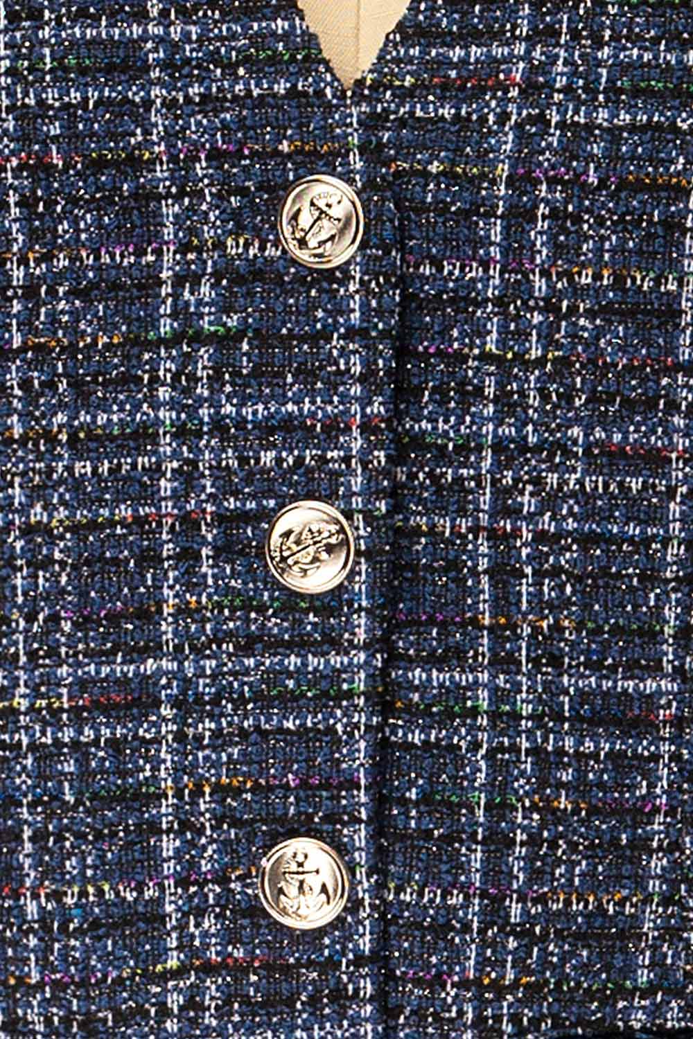 fabric of Cascina Sleeveless Sparkling Tweed Blazer from La petite garçonne