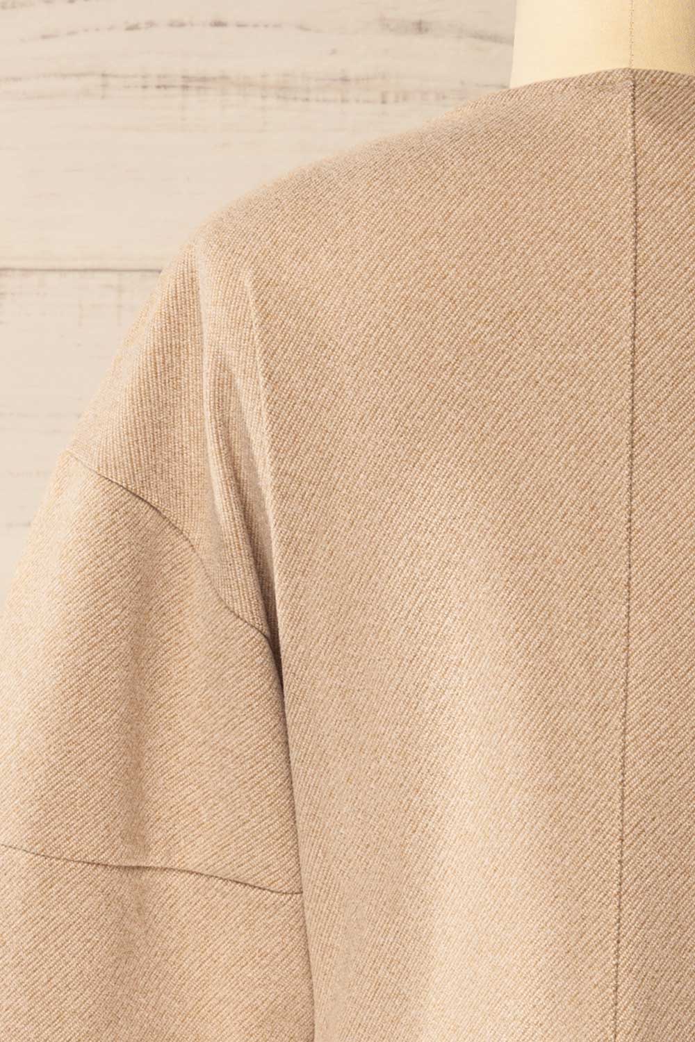 Ceduna Beige Button-Up Flared Cardigan | La petite garçonne back
