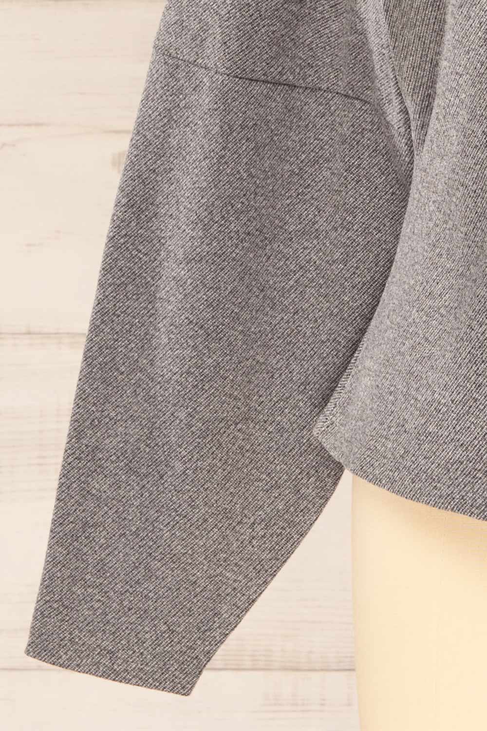 Ceduna Grey Button-Up Flared Cardigan | La petite garçonne sleeve