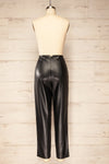 Cefalu Black Faux Leather Straight-Leg Pants | La petite garçonne back view