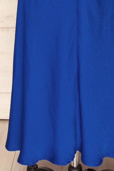Chamonix Midi Blue Dress w/ Ruched Detail | La petite garçonne bottom