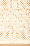 Champoton Beige Crochet Sleeveless Crop Top | La petite garçonne  fabric