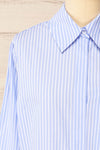 Chandler Cropped Striped Blue Shirt | La petite garçonne front
